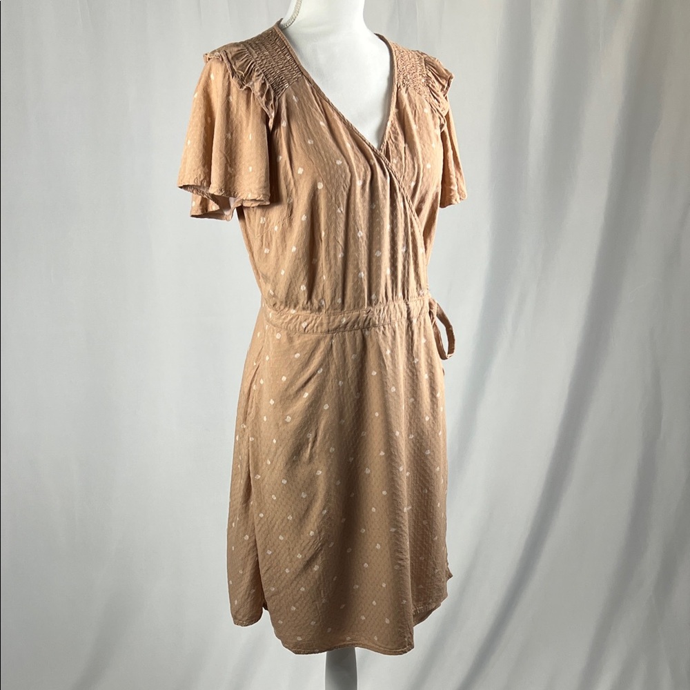 Elegant Light Pink Wrap Dress Size Medium